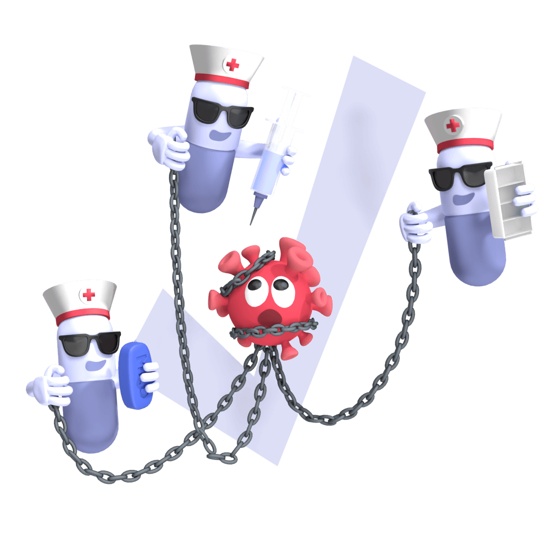 Illustration Wirkstoff gegen Viren